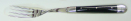 Gaffel med svart horn, 6 st, Forge de Laguiole