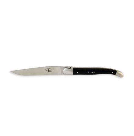 Stekkniv, svart horn, 6 st, Forge de Laguiole
