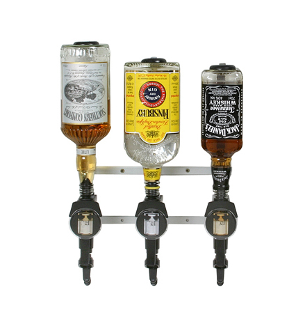 Flaskhållare för 3 fl, vägghängd (exkl dosörer) Flaskhållare för 3 fl, vägghängd (exkl dosörer)