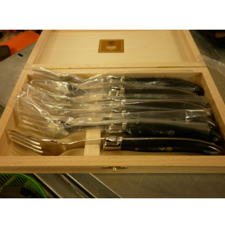 Laguiole Black Marble Knives in Presentation Box (Set of 6) — Kiss That Frog