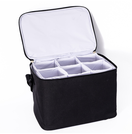 Glasväska för 6 glas, svart Glasväska för 6 glas, svart