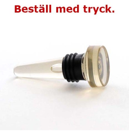 Flaskfrslutare fr stilla viner, transparent, med tryck