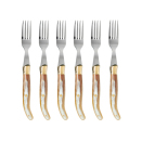 Gaffel, ljus horn, 6 st, Claude Dozorme Laguiole